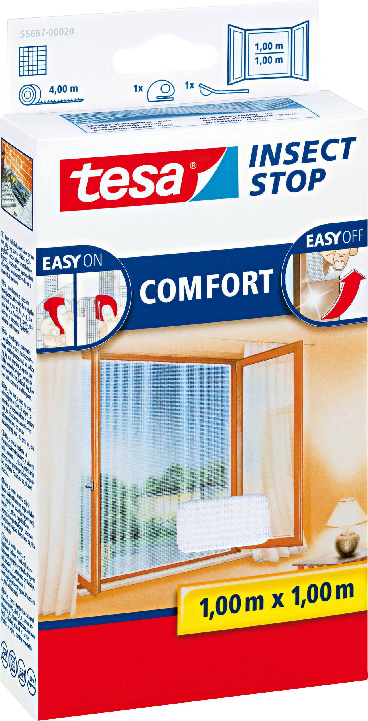 tesa COMFORT 55667-00020-00 Москітна сітка (Ш x В) 1000 мм x 1000 мм біла 1 шт.
