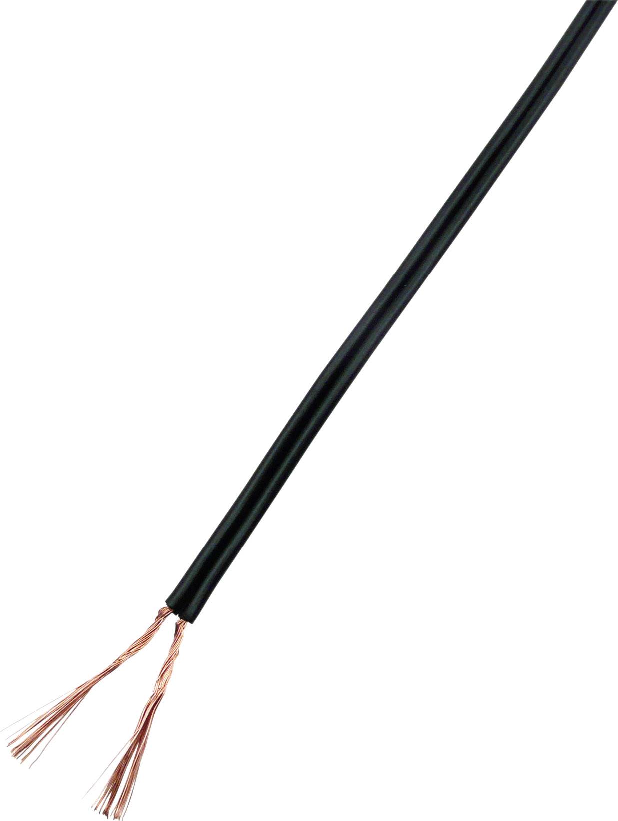 Багатожильний провід TRU COMPONENTS 93030c532, 2 x 1 мм², чорний, 25 м