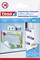 Opakowanie podwójnych taśm klejących marki 'tesa', 60 sztuk. Na ilustracji przedstawiono przykład zastosowania na planie lekcji.
