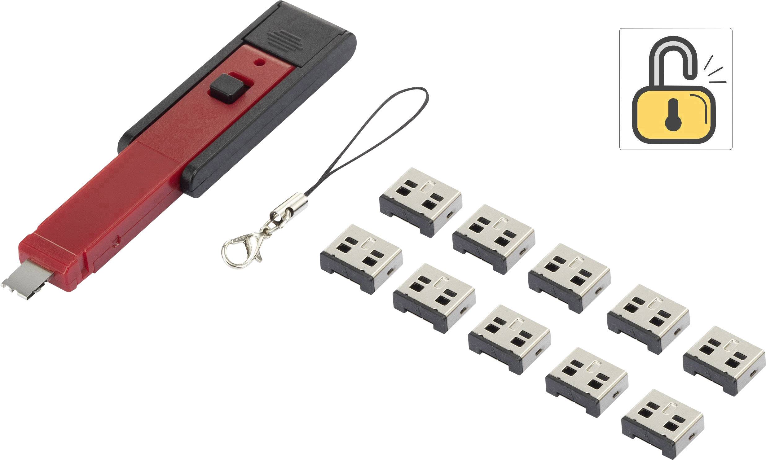 Blokada portu USB z 10 klipsami Renkforce RF-4463016