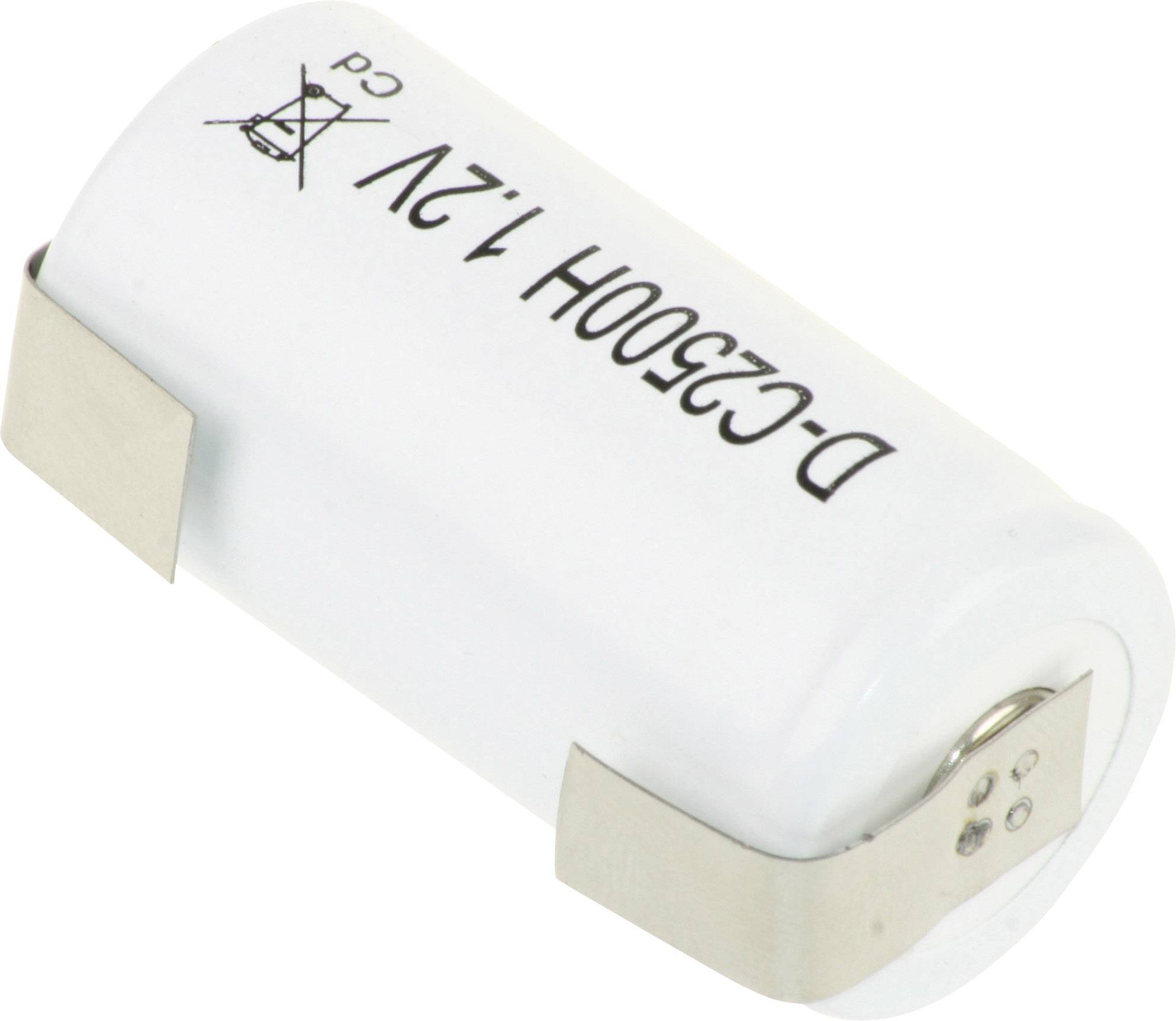 Спеціальний акумулятор Mexcel D-C2500B C (R14) з U-подібним наконечником для паяння, плоский нікель-кадмієвий 1,2 В 2500 мАг, 1 шт