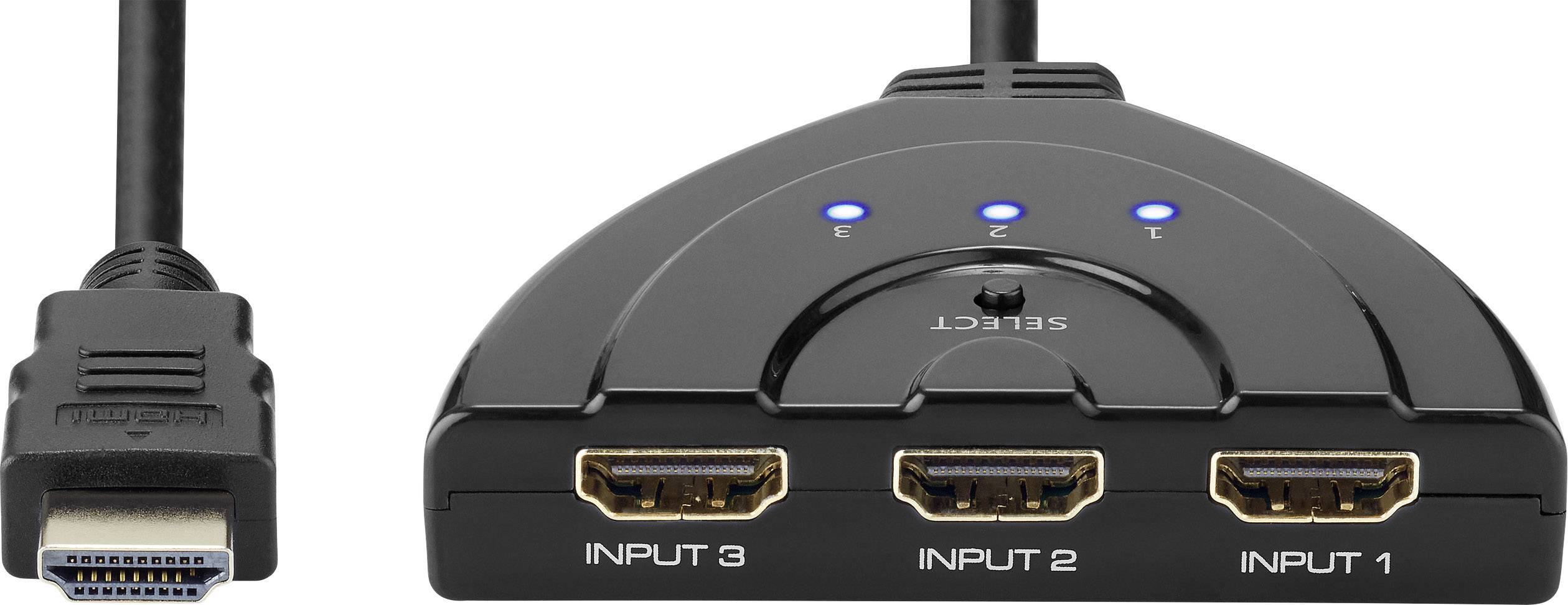 Przełącznik 3-portowy HDMI Basetech-4