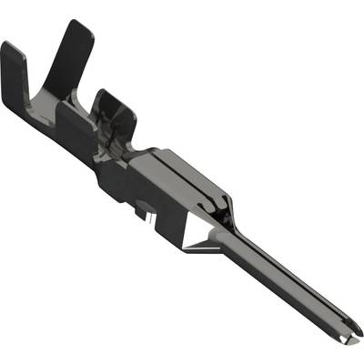 Czarne metalowe elementem z wieloma wygiętymi i płaskimi fragmentami, prawdopodobnie część techniczna lub mechaniczna.