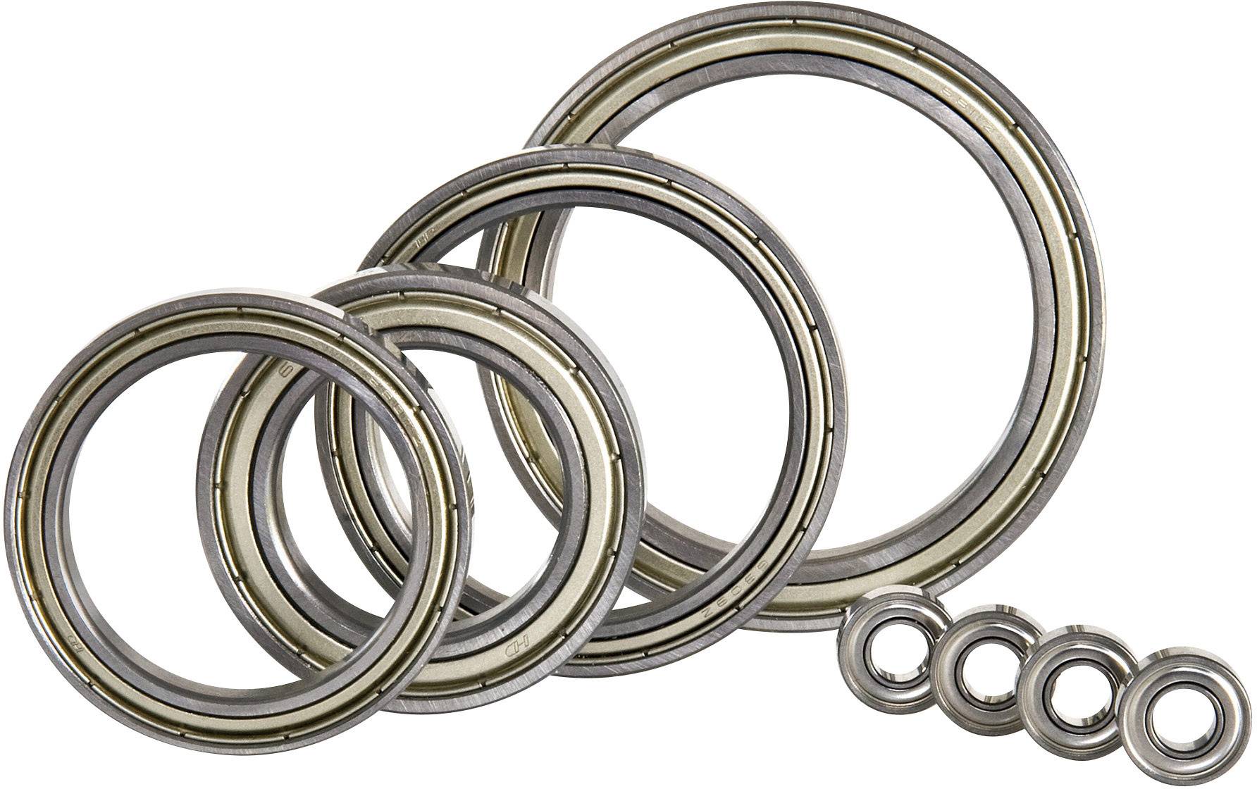 Różne rozmiary łożysk kulkowych są przedstawione w układzie od największego do najmniejszego.