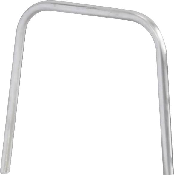 Prosty, zakrzywiony kawałek metalowej rury w kształcie odwróconego litery 'U'.