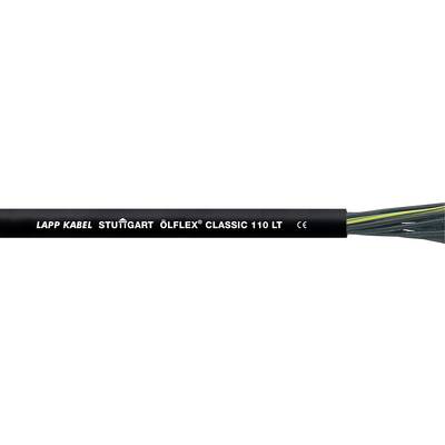 Czarny kabel z napisem 'LAPP KABEL STUTTGART ÖLFLEX CLASSIC 110 LT'. Kabel zawiera wewnętrzne przewody w kodzie kolorystycznym.