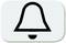 Symbol dzwonka sygnalizujący powiadomienie lub alarm.