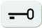 Czarna ikona symbolu klucza na białym tle, symbolizująca dostęp lub odblokowanie.