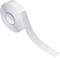 Biała rolka taśmy klejącej z odwijającym się paskiem w prawo. Odpowiednia do łączenia lub mocowania materiałów.
