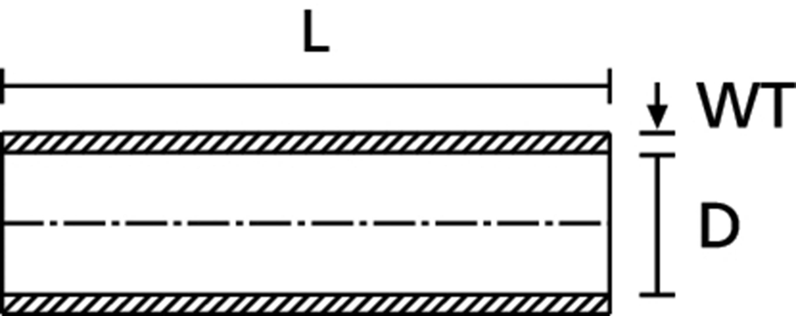 Schemat przedstawienia rury z oznaczeniami 'L' dla długości, 'D' dla średnicy i 'WT' dla grubości ścianki.