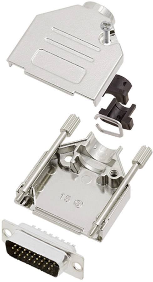 encitech DTCK15-HDP26-K 6355-0062-02 Комплект роз'ємів D-Sub чоловічі 180° Кількість контактів: 26 Паяльна чашка 1 комплект