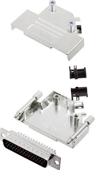 Комплект роз'ємів D-Sub чоловічого типу, encitech 6355-0013-03, D45ZK25-HDP44-K, ряди: 3, контакти: 44, 45°, 1 комплект