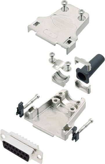 encitech DTZF15-DBS-K 6355-0044-12 Набір гнізд D-Sub 180 ° Кількість контактів: 15 Паяльна чашка 1 комплект