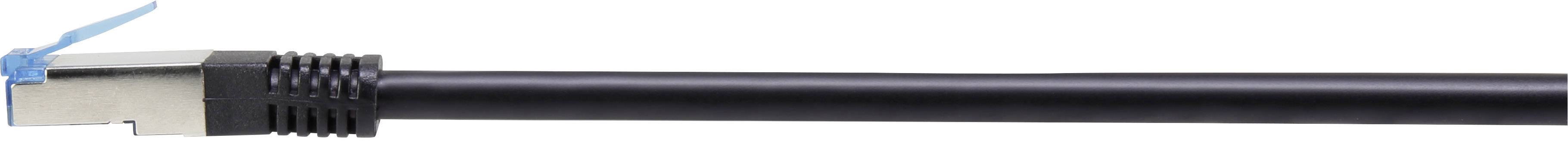 Мережевий кабель Renkforce RF-4673696, 1 шт., RJ45, CAT 6a, S/FTP, 20.00 м, чорний