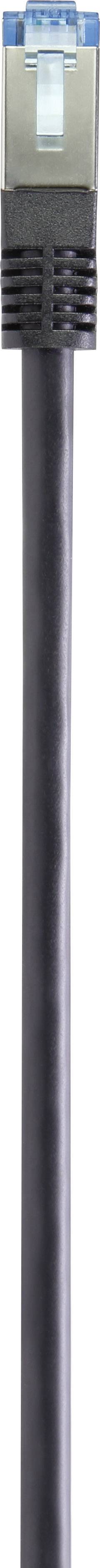 Мережевий кабель Renkforce RF-4673696, 1 шт., RJ45, CAT 6a, S/FTP, 20.00 м, чорний