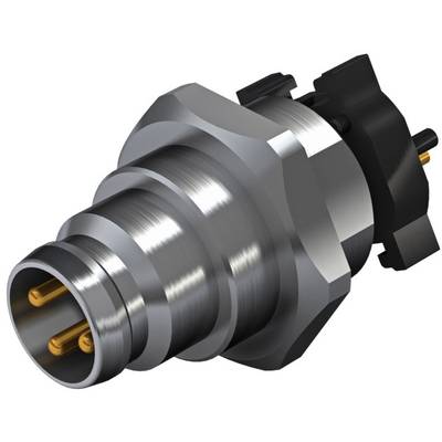 Metalowy wtyk urządzenia elektronicznego z wieloma stykami i czarną obudową, odpowiedni do łączenia urządzeń.