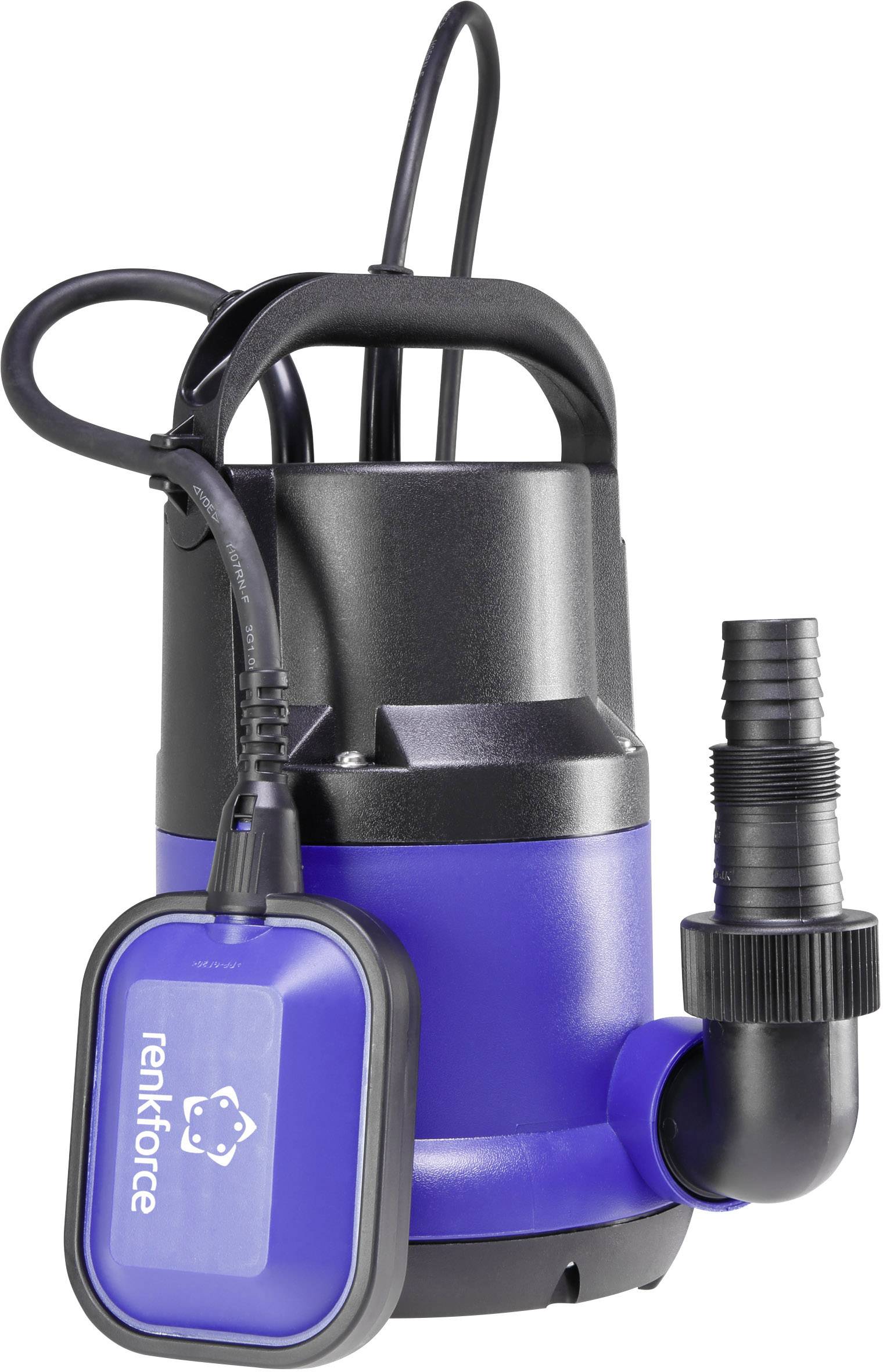 Занурювальний насос для чистої води Renkforce 1519492 із заземленою вилкою 6000 л/год 6 м