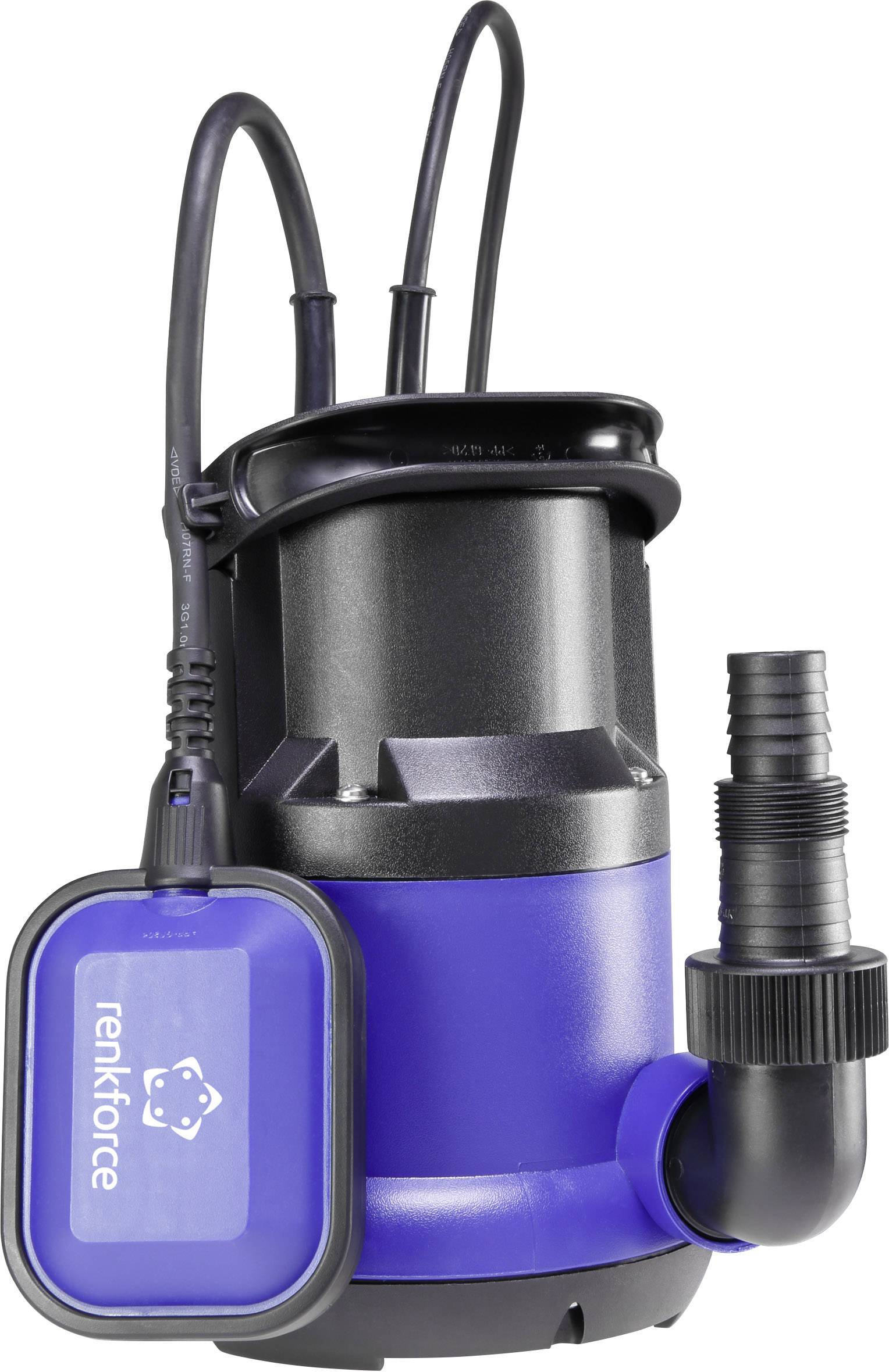 Занурювальний насос для чистої води Renkforce 1519492 із заземленою вилкою 6000 л/год 6 м