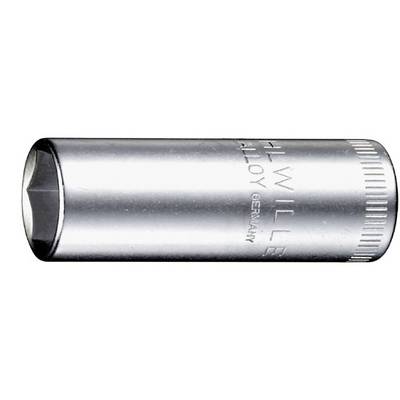 Metalowy nasadowy klucz nasadowy w kształcie cylindra z wygrawerowanym tekstem na boku.