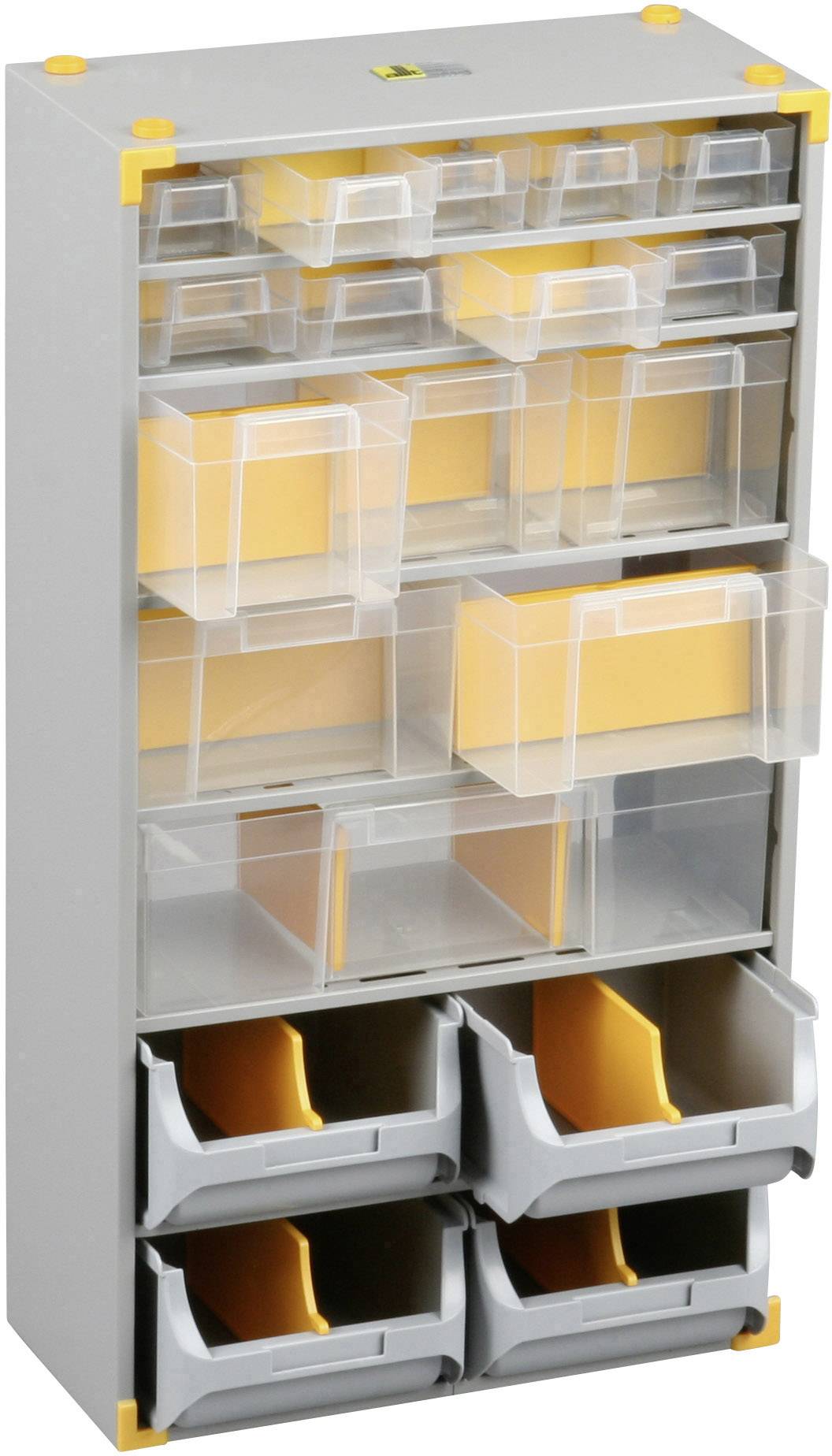 Полиця для майстерні Allit neu (Д x Ш x В) 300 x 165 x 565 мм Кількість відділень: 19 Вміст 1 шт.