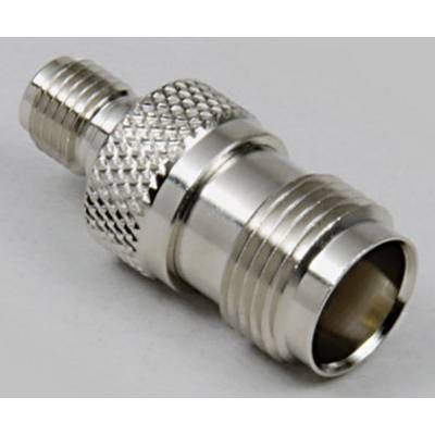 Srebrny metalowy adapter o fakturowanej powierzchni z dwoma różnymi złączami do połączeń technicznych.