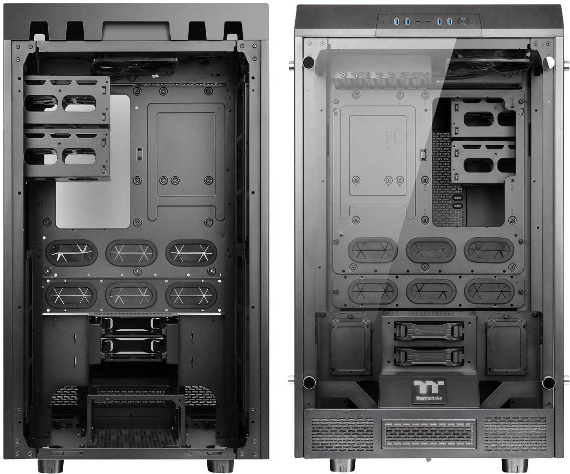 Thermaltake The Tower 900 Full Tower Obudowa do komputera czarny z 2 wentylatorami LED, kompatybilna z systemami chłodze-1
