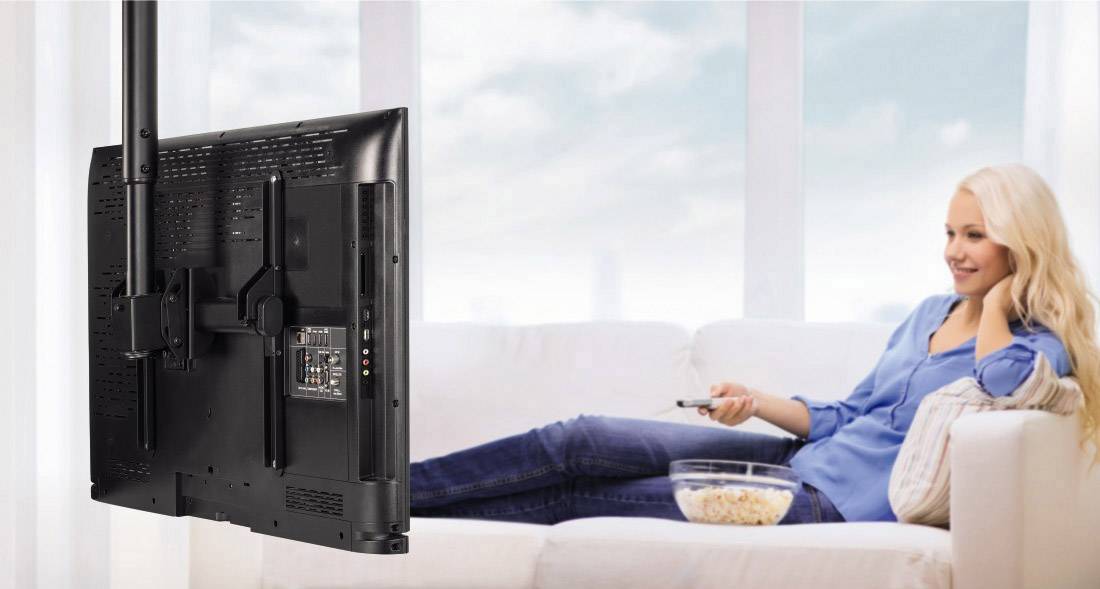 Кріплення для телевізора на стелю, РК-дисплей Hama 00118655, Максимальне навантаження: 50 кг, 81,3 см (32 дюйми) - 165,1 см (65 дю