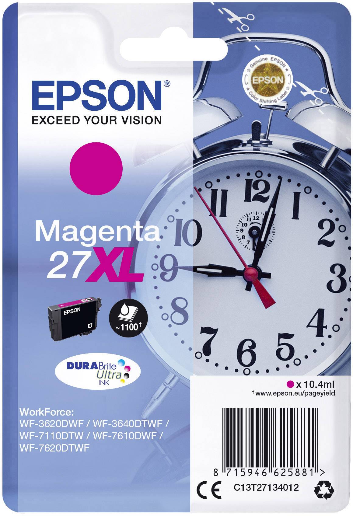 Оригінальні чорнила Epson 27XL Magenta C 13 T 27134012
