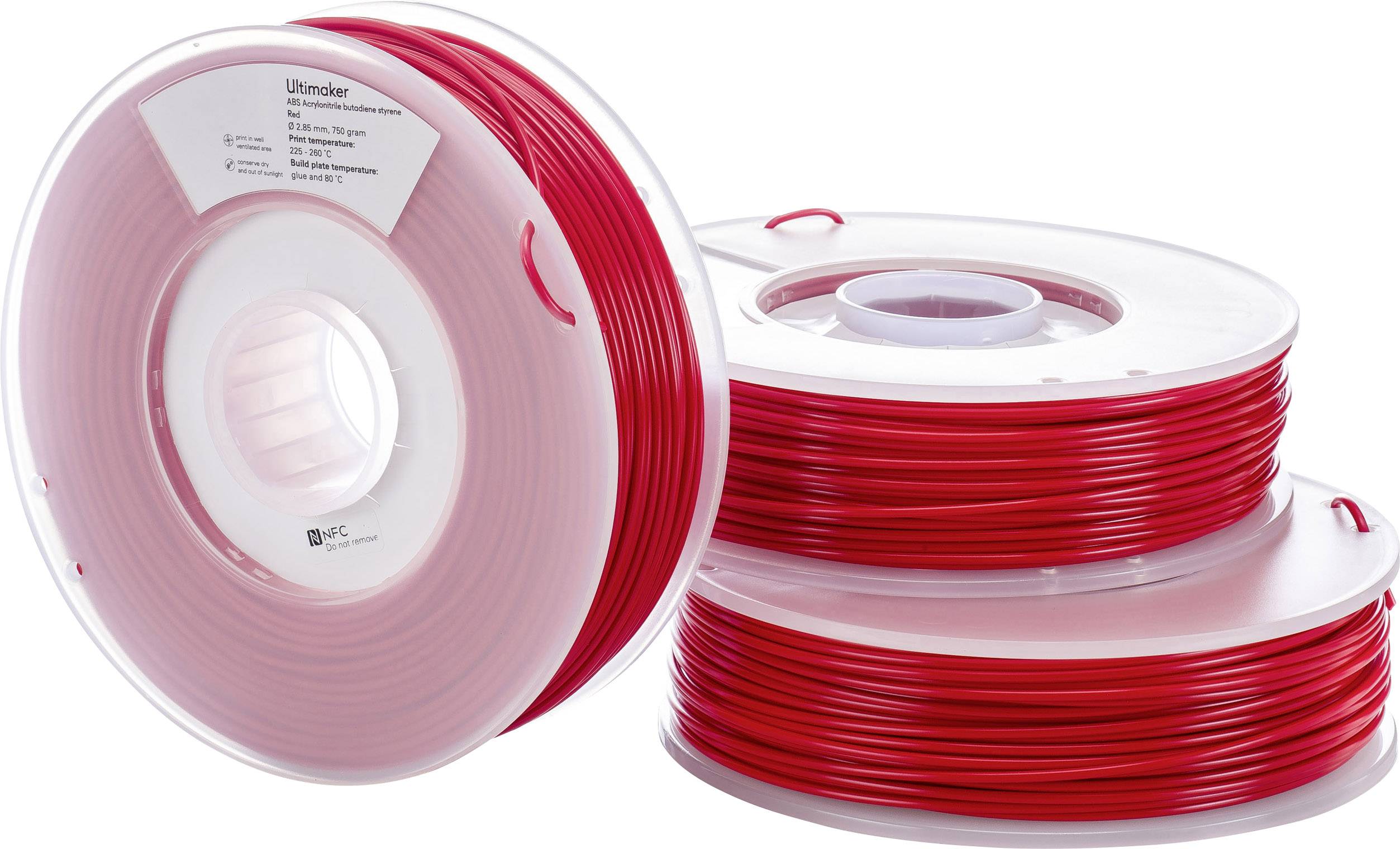 UltiMaker ABS - M2560 Red 750 - 206127 Нитка для 3D принтерів ABS 2.85 мм 750 г червона 1 шт.