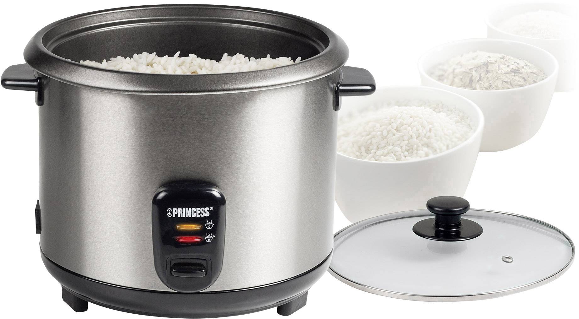 Рисоварка Princess 01.271950.01.001, 700 Вт, 1,8 л, нержавіюча сталь, чорна