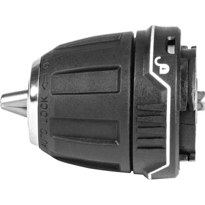 Czarno-srebrny uchwyt wiertarski, prezentujący funkcję 'Auto Lock'.