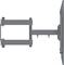 Wysuwany, obrotowy uchwyt ścienny do telewizora w kolorze czarnym, przeznaczony do zamocowania odbiornika telewizyjnego na ścianie.