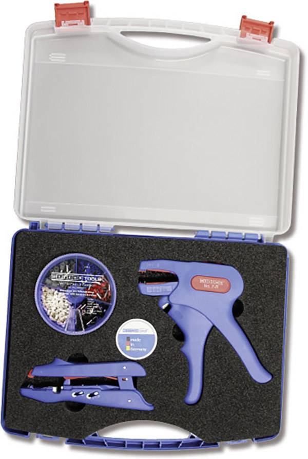 WEICON TOOLS 10039670 Zestaw - zaciskarka 402 szt. końcówki kablowe 0.5 do 6 mm² ze szczypcami do zdejmowania izolacji, 