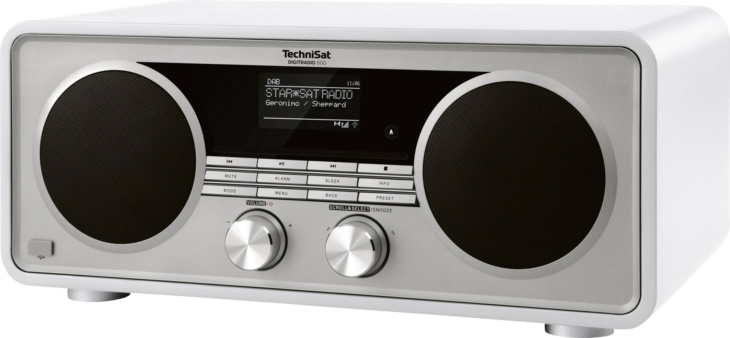 Radio TechniSat DIGITRADIO 600 wit, DAB+, FM, obsługa