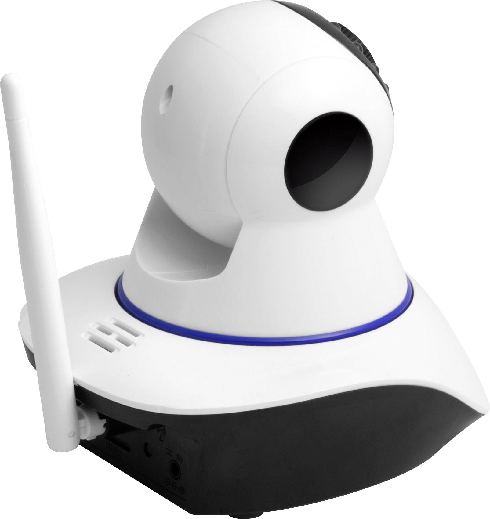Kamera monitorująca z obrotową głowicą i anteną Wi-Fi, zapewniająca ulepszone bezpieczeństwo i zdalny nadzór.