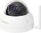 Kamera bezpieczeństwa w okrągłej, białej obudowie z anteną, odpowiednia do monitoringu wewnętrznego i zewnętrznego.