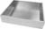 Prostokątna blacha ze stali nierdzewnej z podwyższonymi krawędziami. Wygląda jak głęboka blacha do pieczenia lub taca ociekowa.