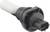Czarny czujnik temperatury w plastikowej obudowie z przyłączem wtykowym. Czujnik posiada białą głowicę i jest stosowany w pojeździe.