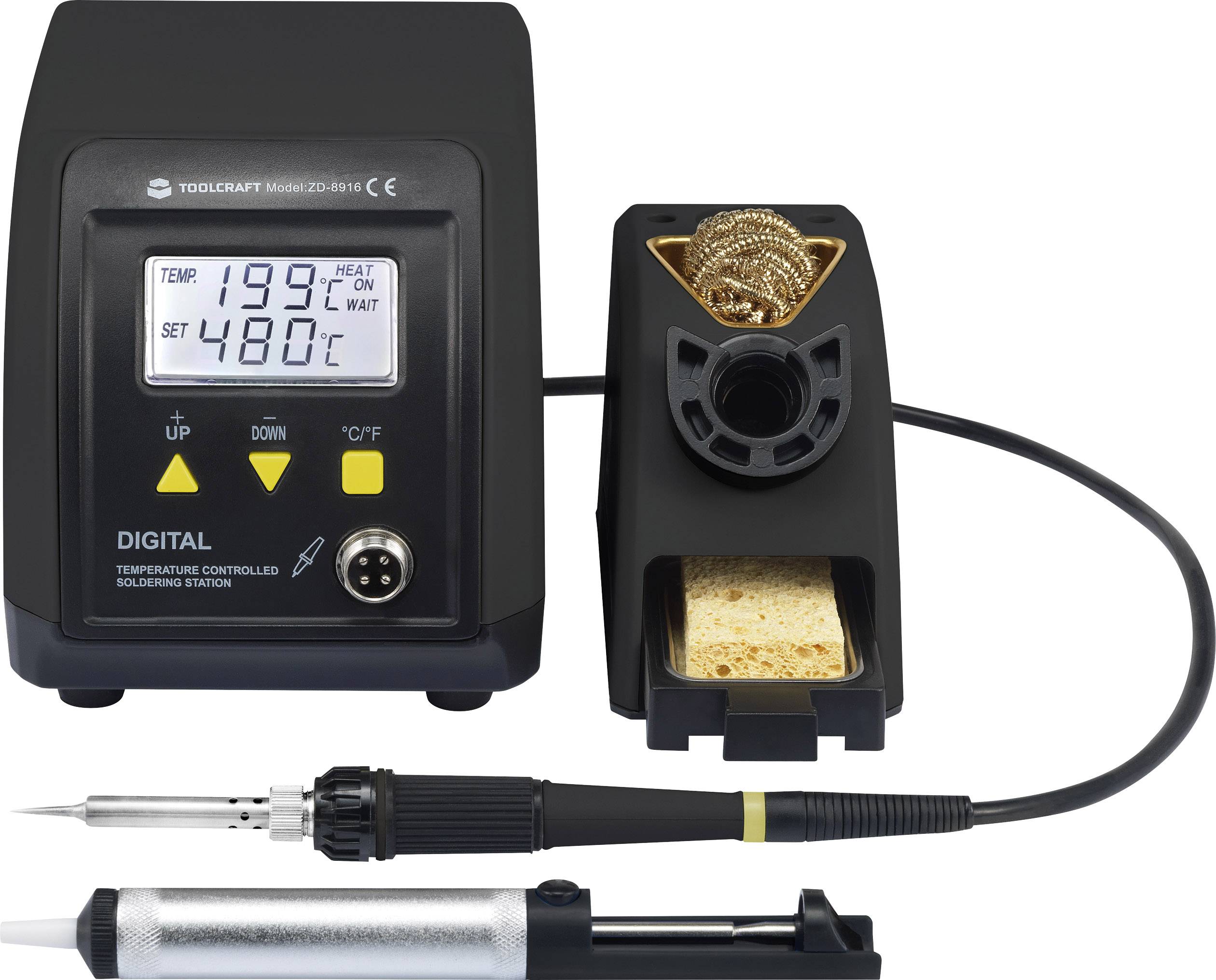 Паяльна та демонтажна станція TOOLCRAFT V795032 160 - 480 °C, включаючи підставку, включно з вакуумним блоком