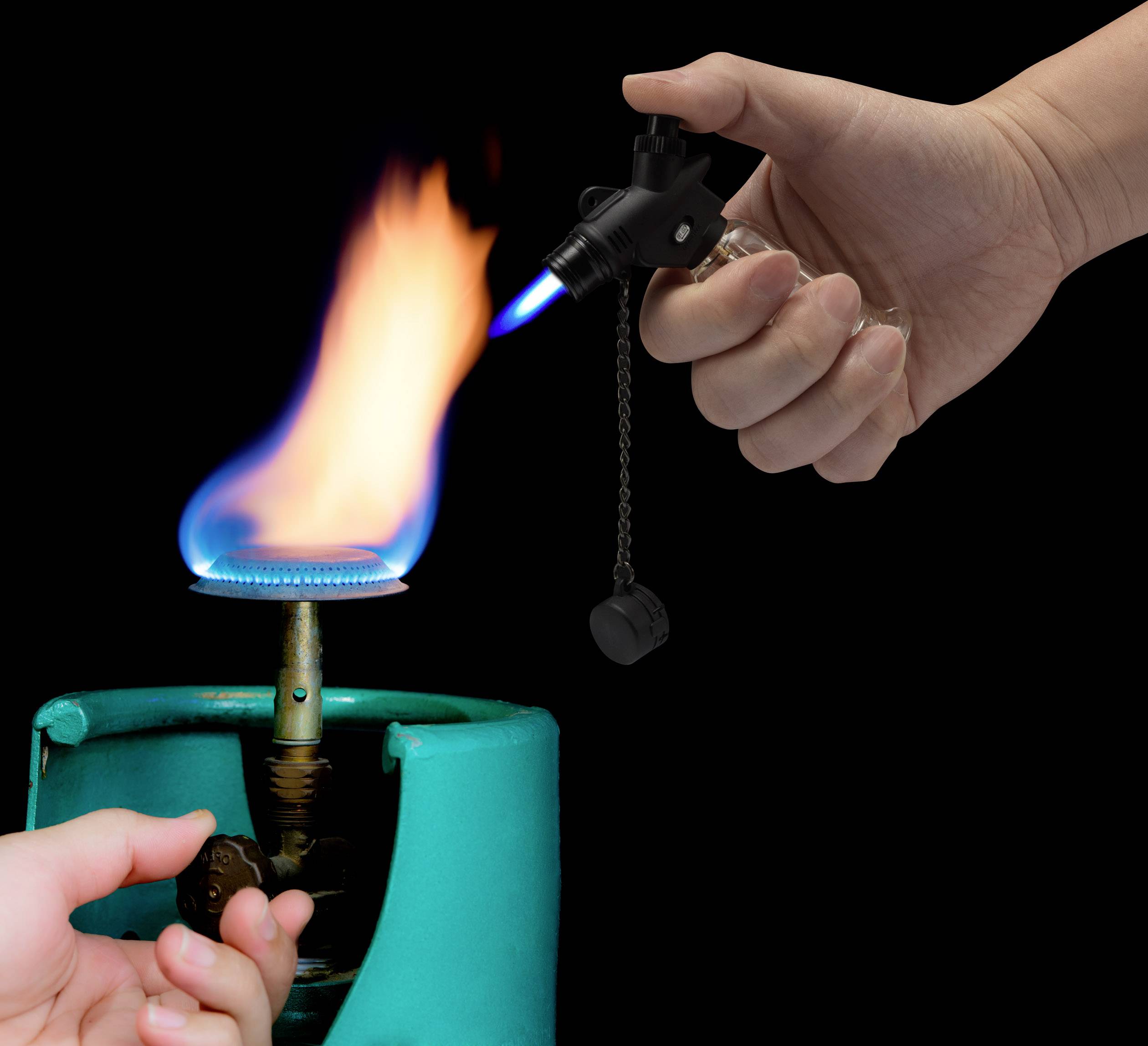 Газовий пальник TOOLCRAFT 1553648 1300 °C з п'єзозапалом 1 шт.