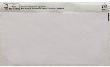 Пакет для документів HEAD 161141100 DIN довгий прозорий клейкий 250 шт.