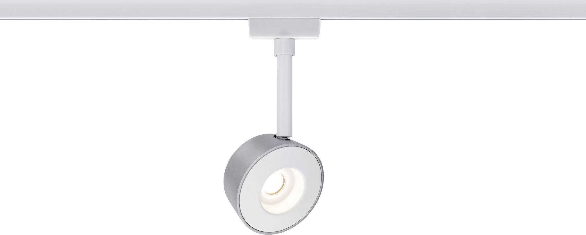 Plafon w nowoczesnym designie, w białej obudowie, z regulowaną głowicą do precyzyjnego oświetlenia. Minimalistyczny i funkcjonalny.