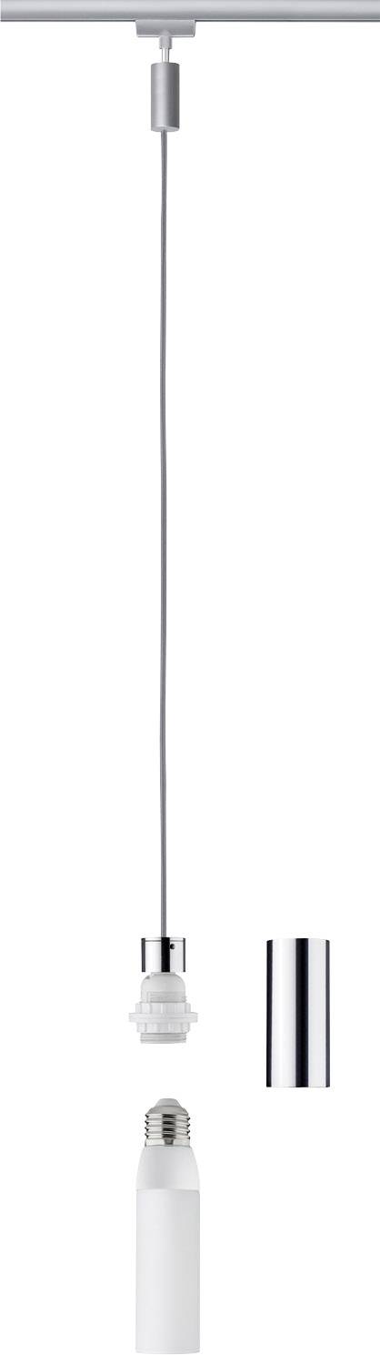 Лампа для високовольтної рейкової системи Paulmann Basic Pendel 95436 E-27 20 Вт LED хром (матова), хром