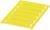 Żółta, prostokątna płyta z tworzywa sztucznego z równoległymi, podwyższonymi rowkami poprawiającymi przyczepność na gładkich powierzchniach.