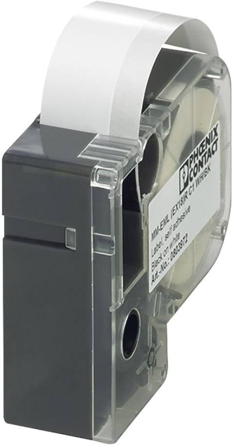 Етикетки Phoenix Contact 803971 MM-EML (EX12)R C1 WH/BK для термотрансферного принтера, спосіб кріплення: наклеювання, білий, чорн