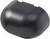 Czarna, zaokrąglona osłona z tworzywa sztucznego o gładkiej powierzchni.