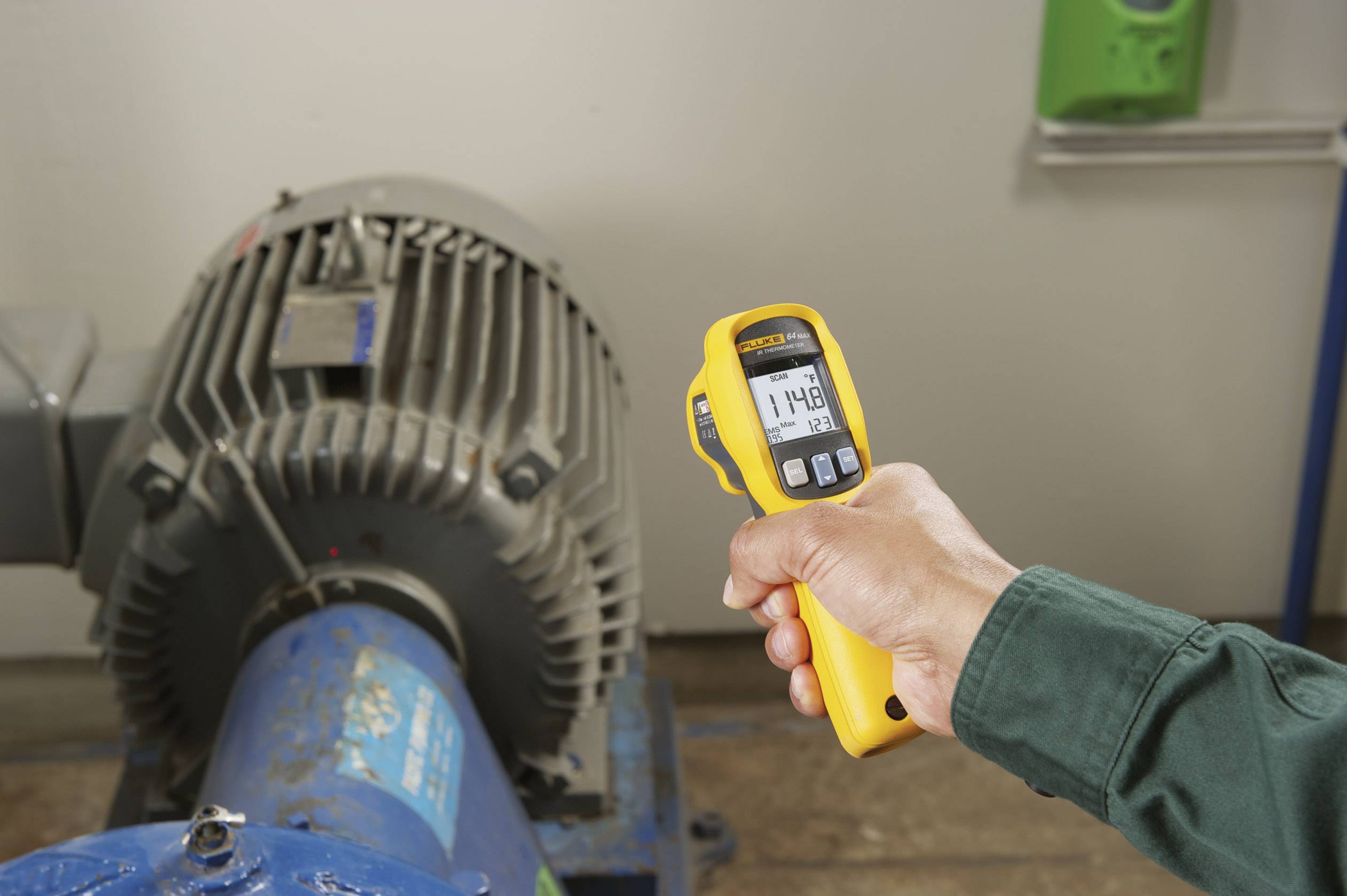 Калібрування інфрачервоного термометра Fluke 64 MAX (ISO) Оптика 20:1 -30 - +600 °C Безконтактне ІЧ-вимірювання, функція реєстрато