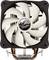 Czarny wentylator procesora z białymi łopatkami, zamontowany na metalowym radiatorze. Logo 'Alpenföhn' widoczne jest pośrodku.