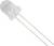 Przezroczysta dioda LED z dwoma długimi złączami metalowymi. Główną cechą charakterystyczną jest kompaktowa, cylindryczna budowa.