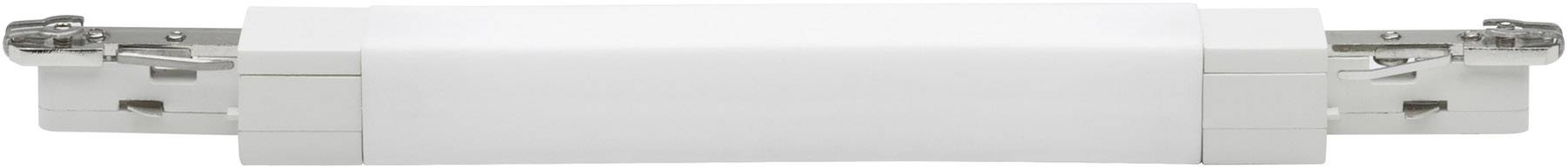 Biała lampa ścienna o prostym, nowoczesnym wzornictwie, odpowiednia do oświetlenia wnętrz.